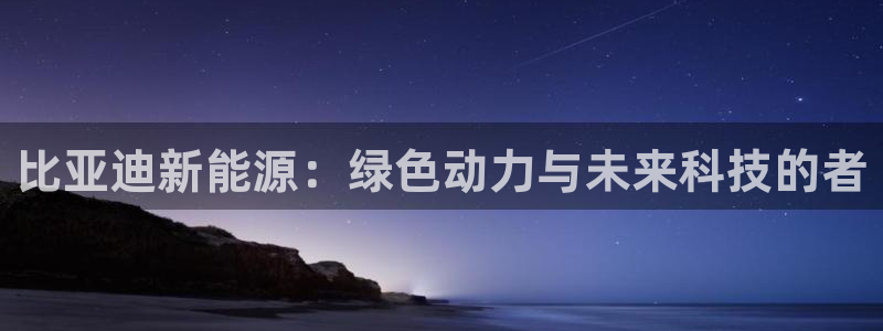 新宝给gg：比亚迪新能源：绿色动力与未来