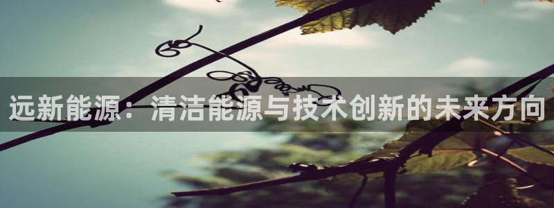 新宝gg玩：远新能源：清洁能源与技术创新